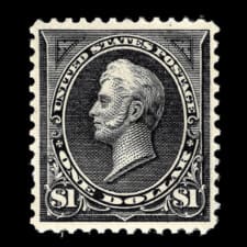 WCstamps: U.S. Scott #276 $1 Type I VF/XF Mint OGh 2003 PSE Cert SMQ $775
SALE: $595.20 Stamp Value Image